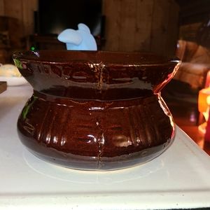 Roseville pottery spittoon.